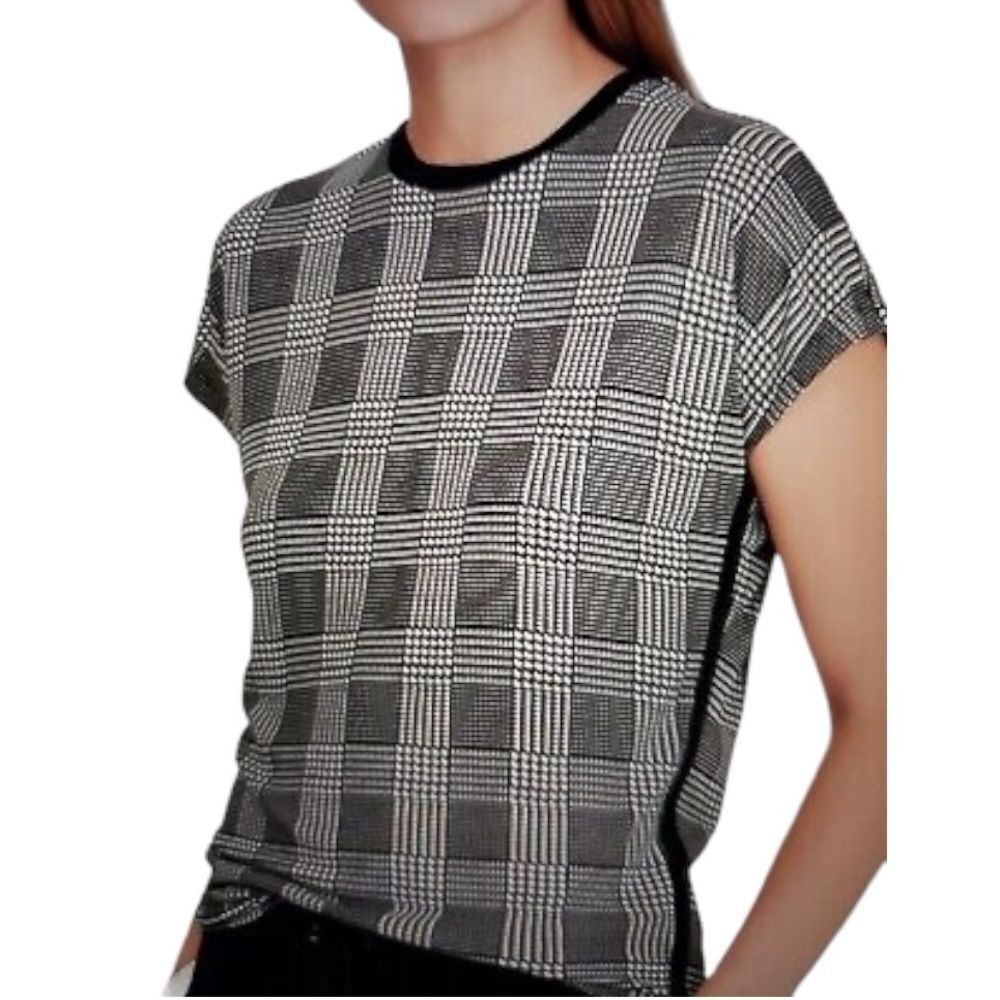 Lauren Ralph Lauren Glen Plaid Houndstooth Plaid Top Size 1X